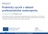 Certifikát Praktický výcvik v oblasti profesionálního motorsportu